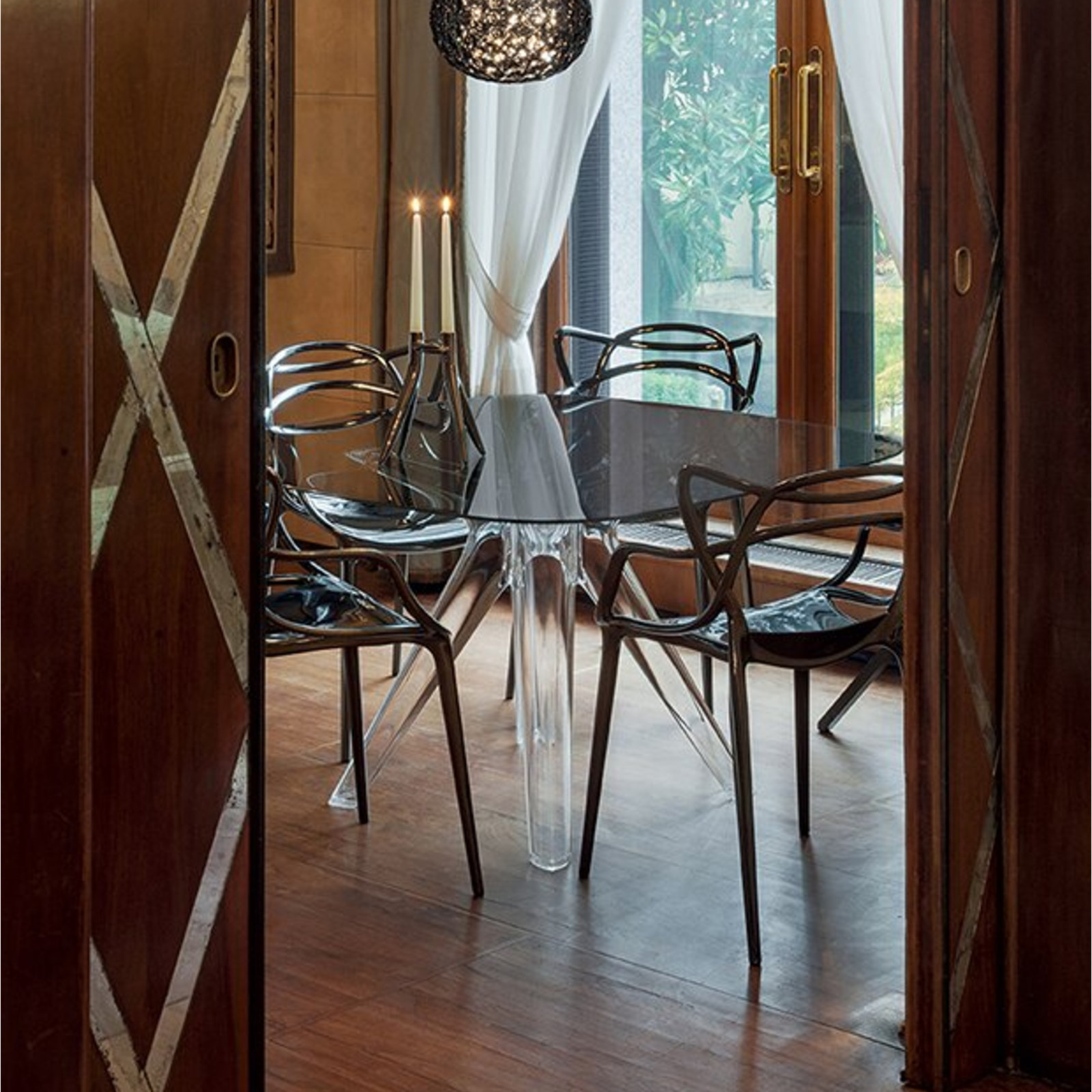 Masters Dining Armchair, Titanium