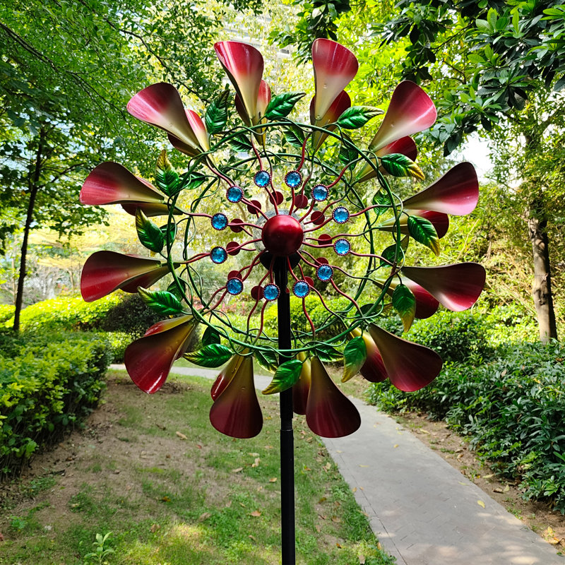 78" Multicolor Metal Wind Spinner