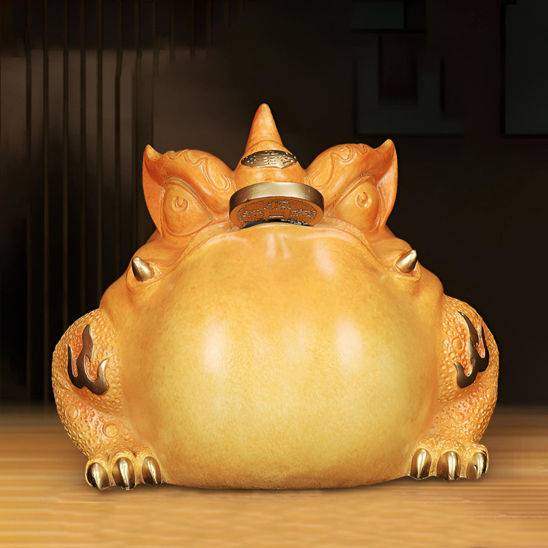 Figurine porte-bonheur crapaud argenté Lucky