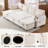 113.4" Chenille Sofa Sleeper With Large Storage Space, Two USB Ports And Two Cup Holders-469163438