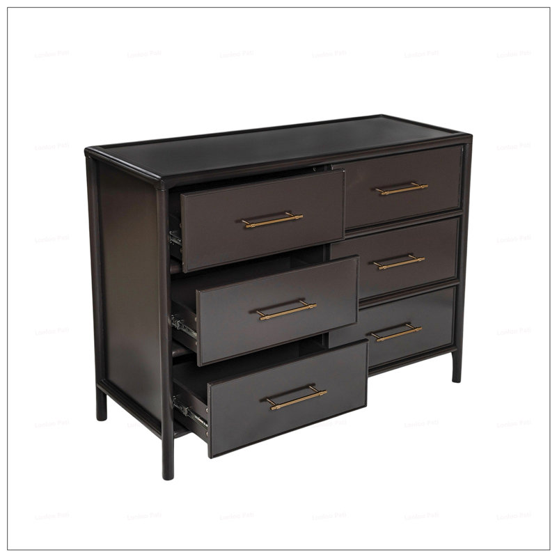 Spacious 6-Drawer Storage Cabinet With Stylish Design, Perfect For Living Room And Dining Room Entrance, Large Size, Easy Maintenance.
