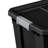 Sterilite Rugged Industrial Stackable Storage Tote w/ Lid, Black