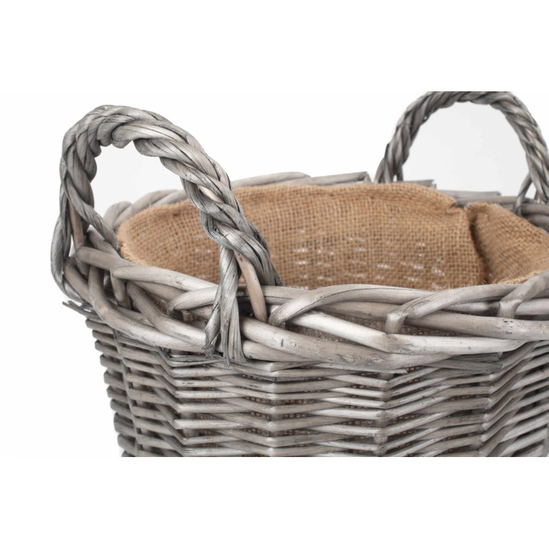 Wicker Lined Planter Basket