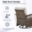 Chaise berçante d'extérieur pivotante en osier avec coussins (ensemble de 2)-888029283
