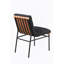 Ensemble de 4 chaises de salle à manger en tissu avec pieds en fer Liana, siège élégant et peu encombrant pour les maisons modernes Liana.-484890660