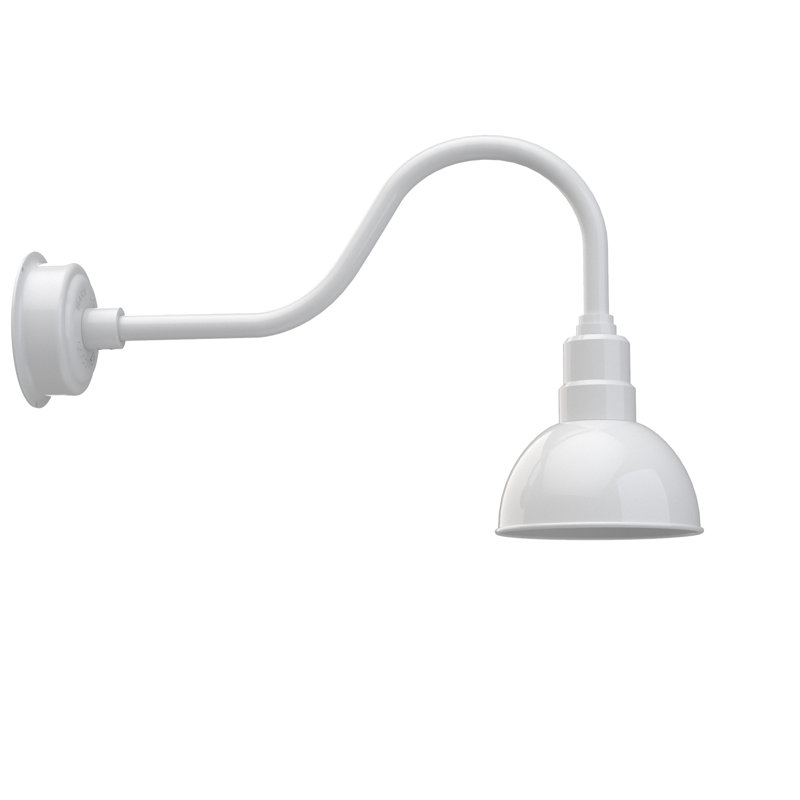 Luminaire de grange d’extérieur à del Dipkarpaz, Blanc, H 18 po x l 8 po x P 29 po