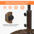 55 lb Resin Heavy Duty   Parasol Holder Free Standing  Patio Umbrella Base Stand  with 4 Lockable Wheels-109050161