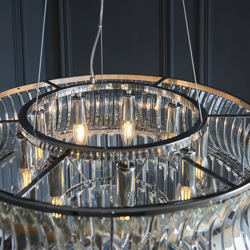 Annalysa 9 - Light Unique/Statement Chandelier, Bright Nickel