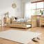 Lit plateforme simple en bois avec tiroirs de rangement et lit gigogne escamotable-1708869354
