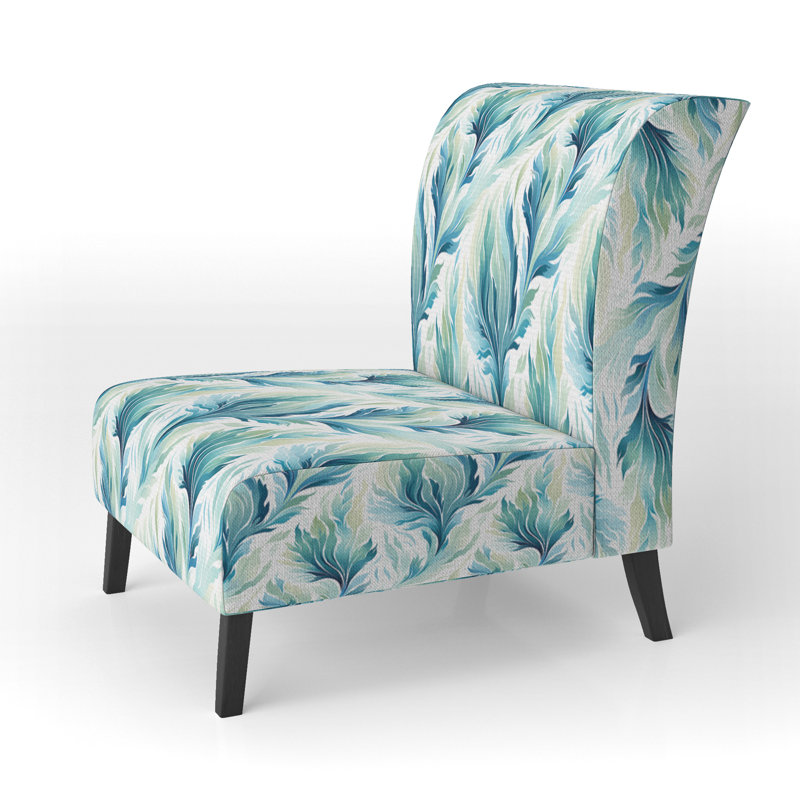Fauteuil de chambre Neutral Leafy Flowers - Tissu d'ameublement décoratif à motif floral