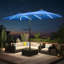 Grand parasol double 15 pi avec lumières solaires-1083733226