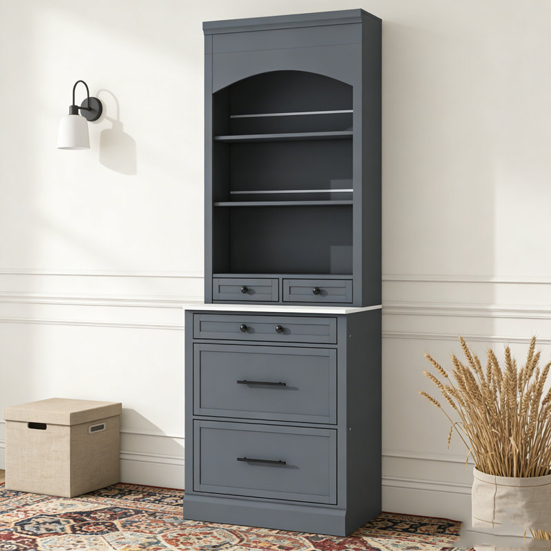 Garde-manger moderne de 83,7 pouces de hauteur, Gris