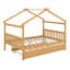 Lit en bois avec lit gigogne simple-2069462515