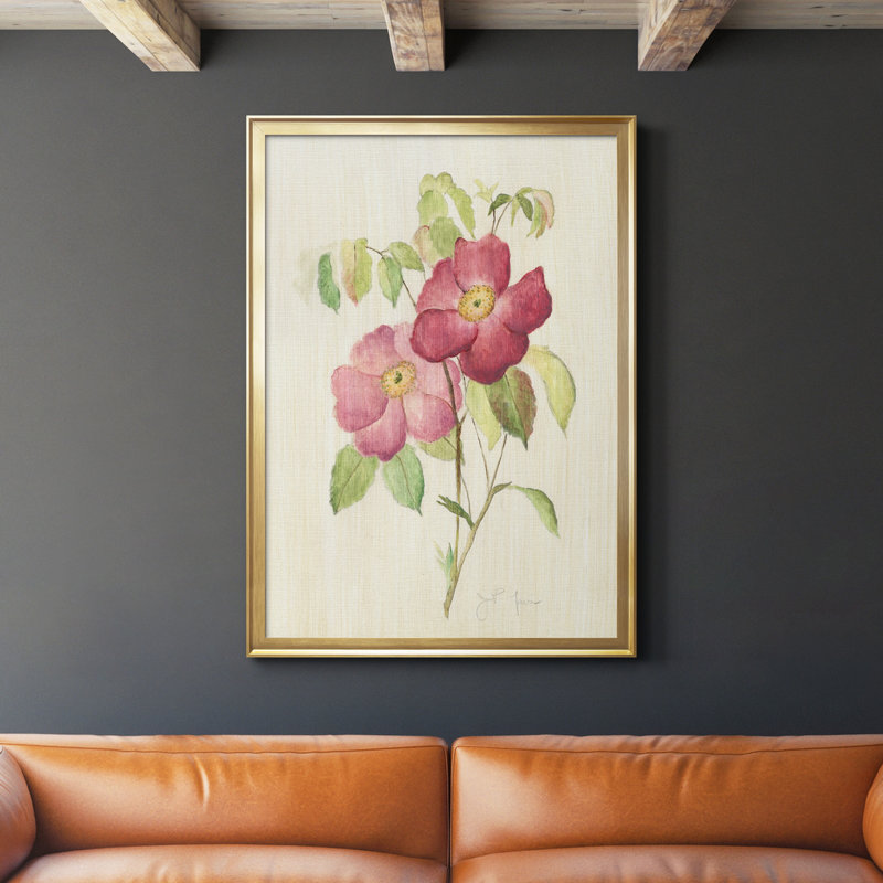 «Dusty Rose II», peinture sur toile encadrée, Or, H 26,5 po x l 36,5 po x P 1,5 po