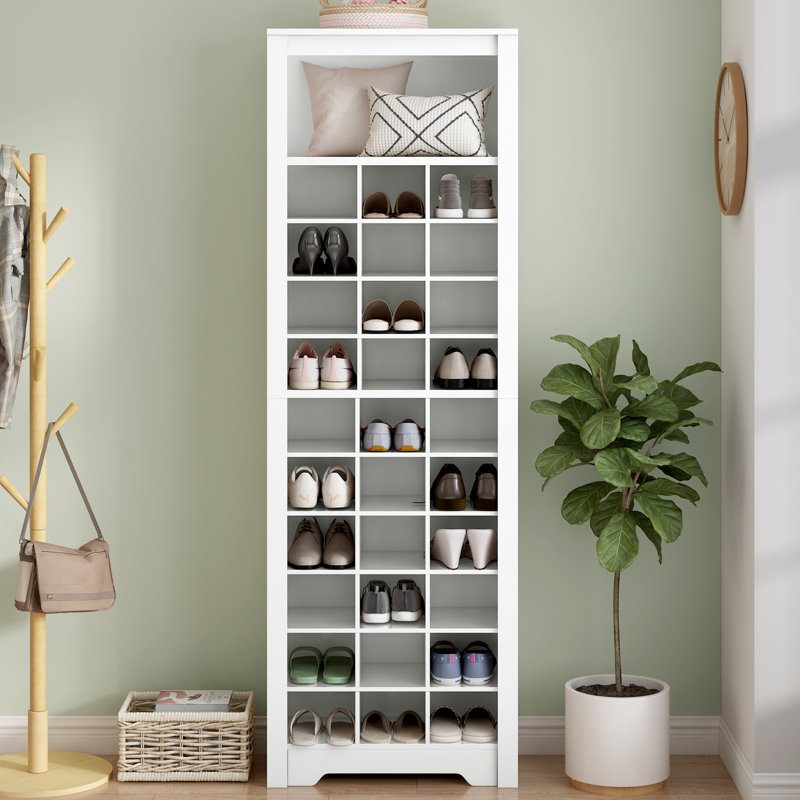 Console de rangement pour 30 chaussures ON-TREND, Blanc