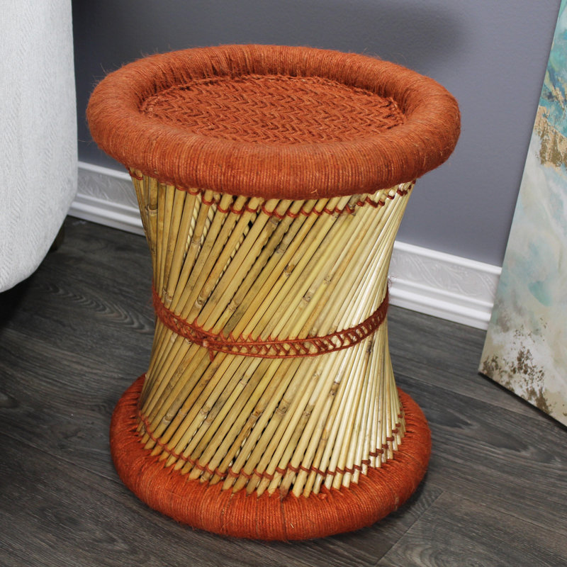 Tabouret d'appoint Barkhamsted Reed, Orange terre cuite