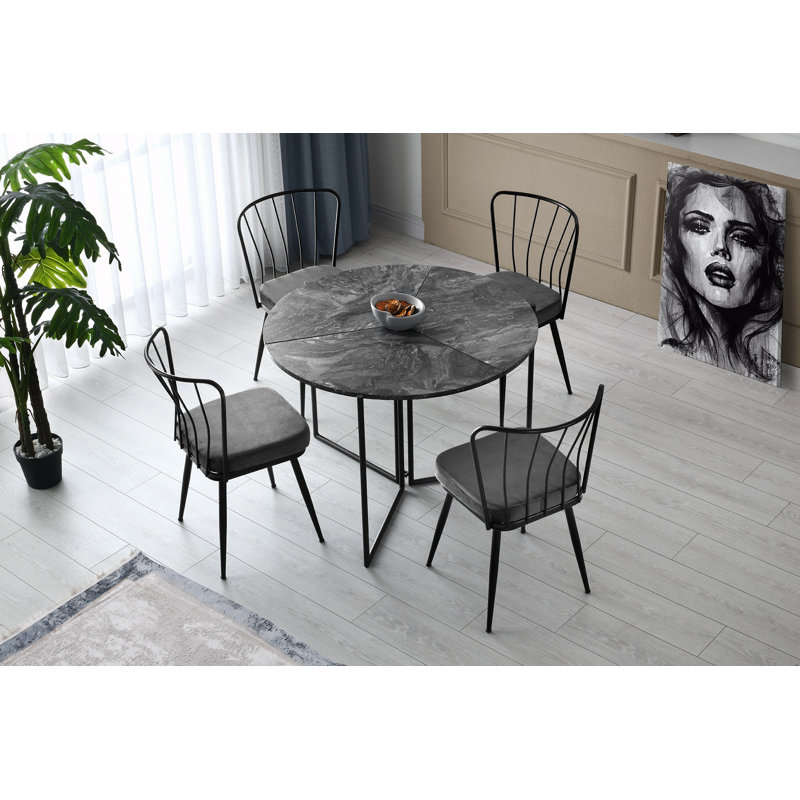Ensemble de chaises élégantes (2 pièces), noir et blanc moderne, 16,9 po x 32,3 po x 16,5 po | Structure 100% métal avec velours et siège revêtu de mélamine | Conception confortable, capacité de 385 lb, idéale pour la salle à manger et les espaces contemporains