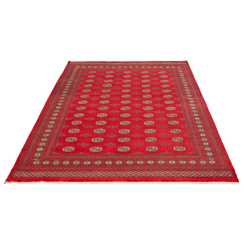 Tapis rouge foncé 8 pi 2 po x 10 pi 3 po Finha Peshawar Bokhara