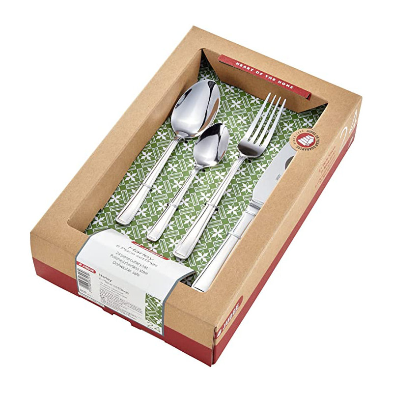 Judge 16 Piece Stainless Steel Cutlery Set, Table Settings for 4, Harley Design