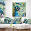 Larger Peacock Watercolor - Coussin imprimé animal-29516791-29516795