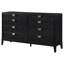 Commode noire à 8 tiroirs