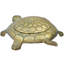 Boîte décorative en laiton italien fait main avec figurine de tortue