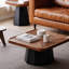 Table basse en bois massif au design rétro
