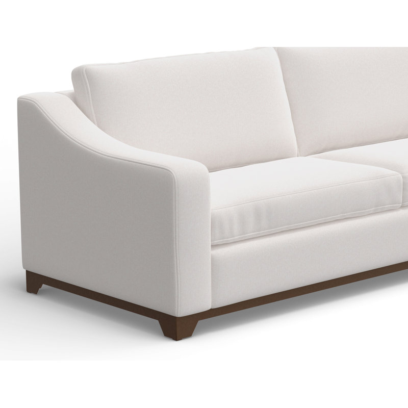 Canapé à accoudoirs carrés 95,25 po Joita, Blanc