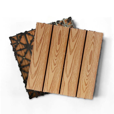 Ensemble de tuiles de terrasse en bois et en plastique composite de 20 pièces