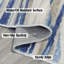 Tapis de couloir 2 pi x 4 pi Tapis antidérapant lavable abstrait Boho Blue