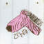 Joyeux zèbre rose, art sur toile-20026474