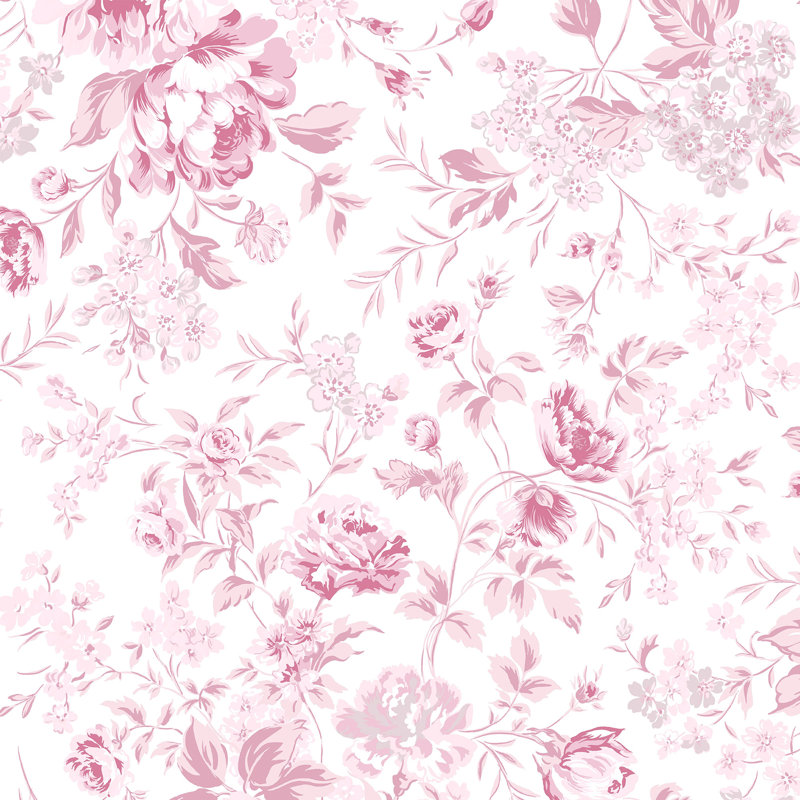 Rachel Ashwell Romantic Rose Pink Wallpaper, Pink