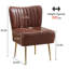 Chaise d'appoint d'appoint avec pieds dorés-1615941530