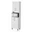 Garde-manger double avec rangement ouvert. Blanc