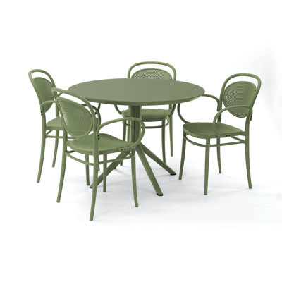 Farrah Marcel Armchair 5 Person Dining Set