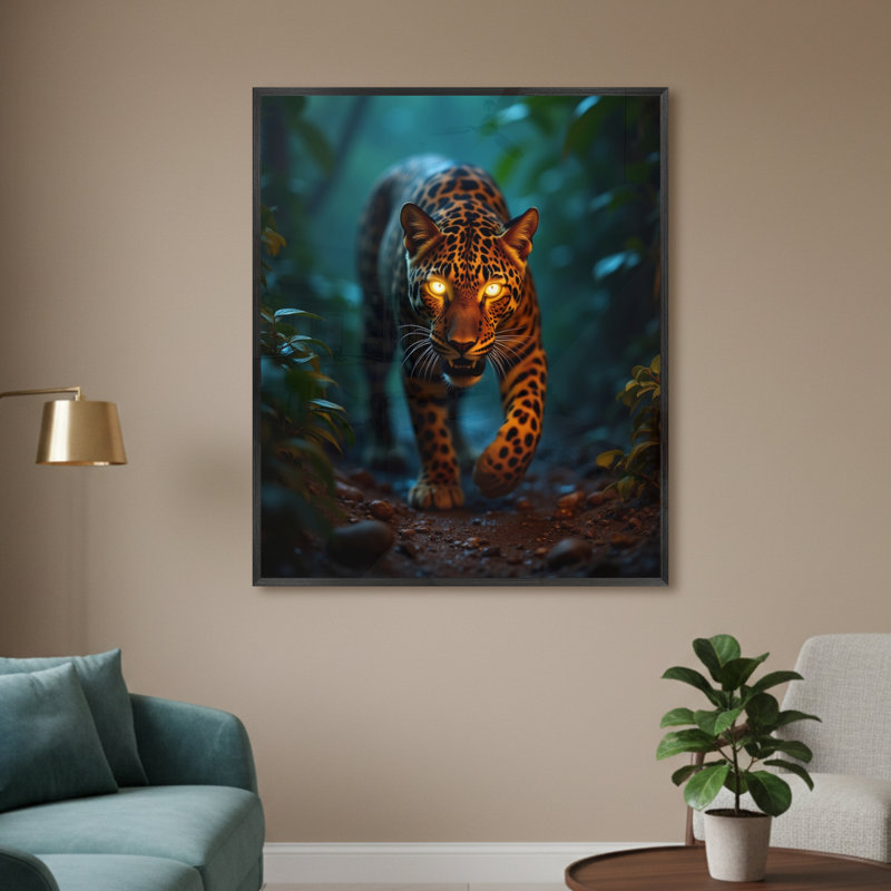 Single Picture Frame LED Illuminated Wall Art Wall Art on Glass / Aluminium, 60 cm H x 50 cm W