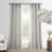 Basic Faux Linen Curtain Pair - 2 Panels - Light Filtering Grommet Curtains-1642654175-1642654171
