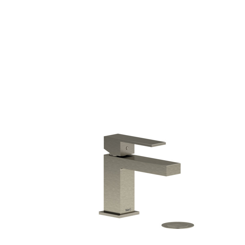 Kubik Modern Brushed Nickel Single Hole Bathroom Faucet