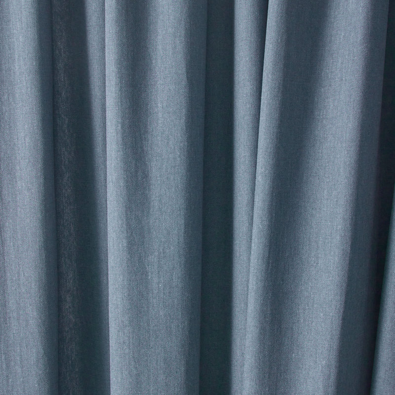 Dijon 100% Cotton Blackout Curtain Pair, Light Blue, Width 229 x Drop 183 cm