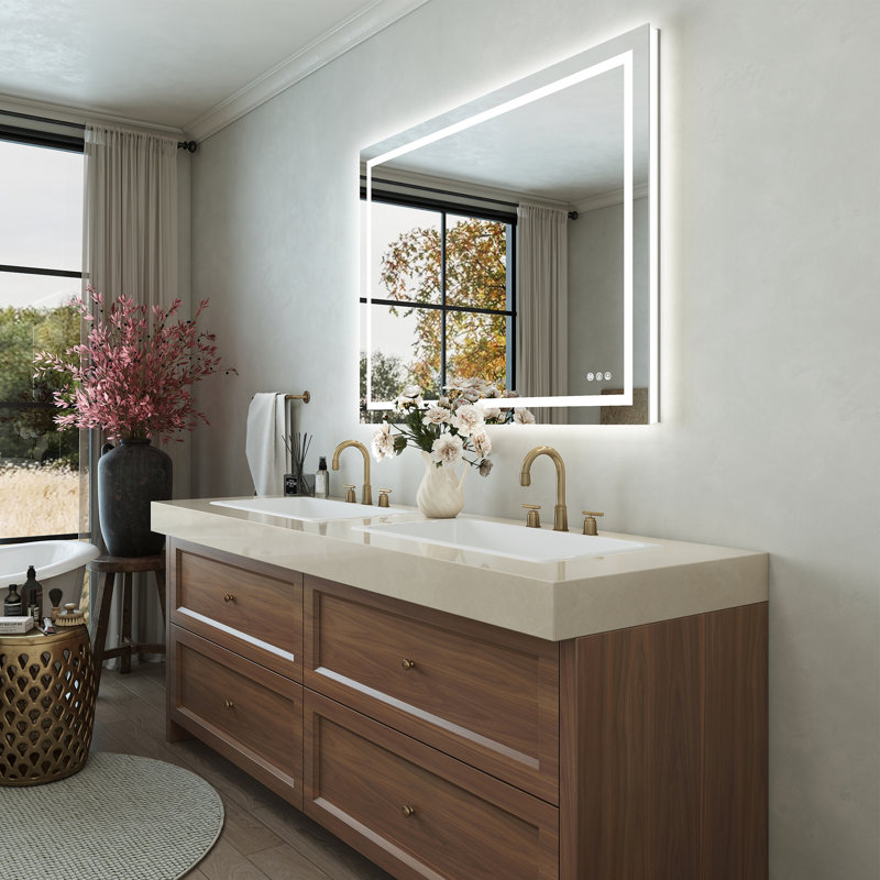 Miroir de salle de bain Modern, 48 po x 36 po