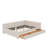 Upholstered Platform Bed With USB And Drawers-2025871