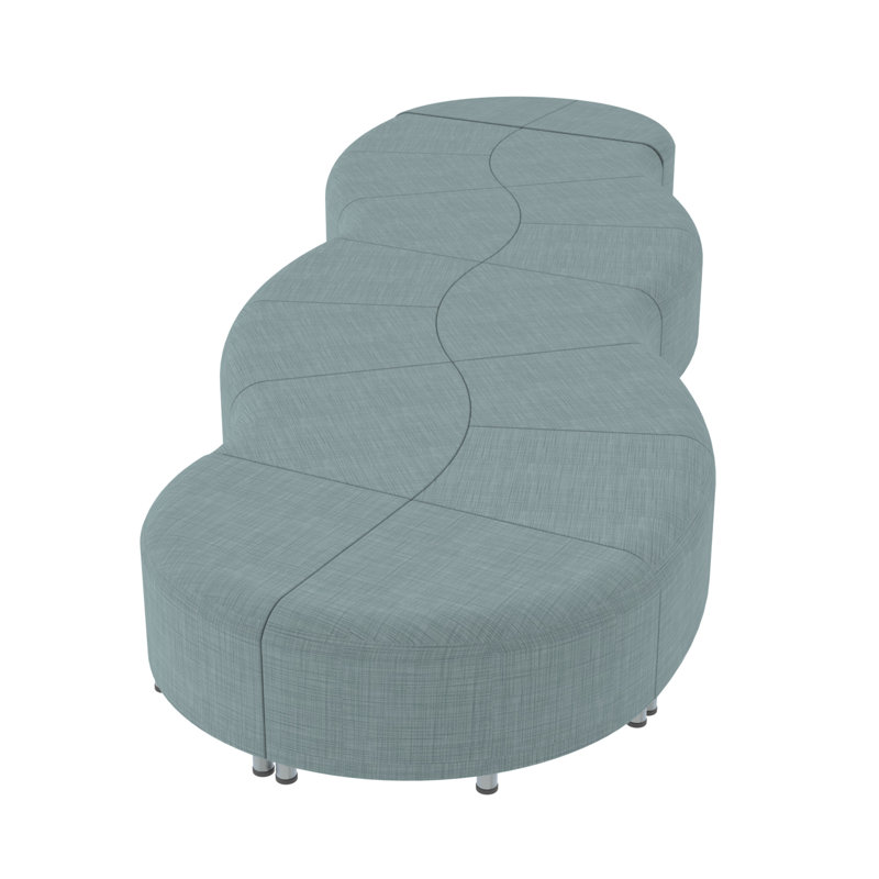 Ensemble de 16 chaises sans dossier Pro Series Connect, Bleu ciel