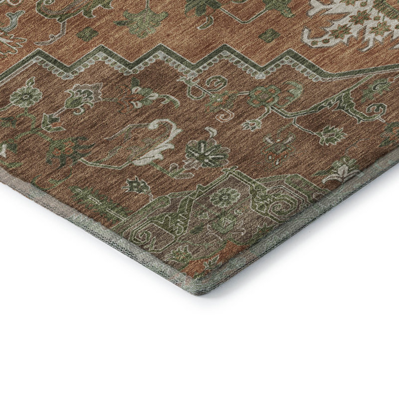 Tapis oriental Corum AMF1036 lavable à la machine de qualité supérieure, Rectangle 10 pi x 14 pi