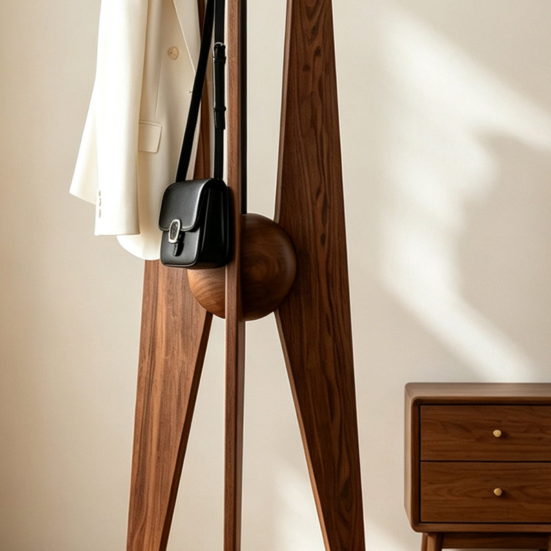 Portemanteau autoportant en bois massif