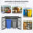 5 Ft. W X 3 Ft. D Outdoor Galvanized Steel Garbage Bin Shed，Metal Trash Can Storage，Lockable Shed-106342342