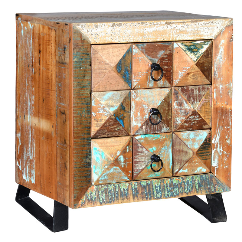 50cm W Solid Wood Bedside Table