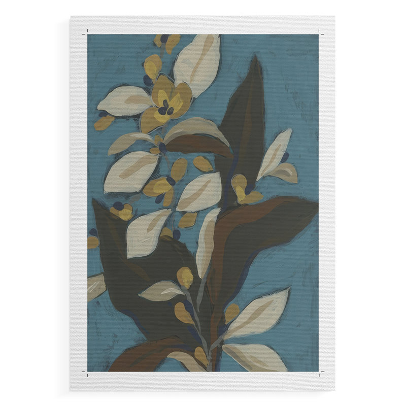 Blue Shadow Garden I - Impression sur toile seulement - NON-CADRE, H 18 po x l 12 po