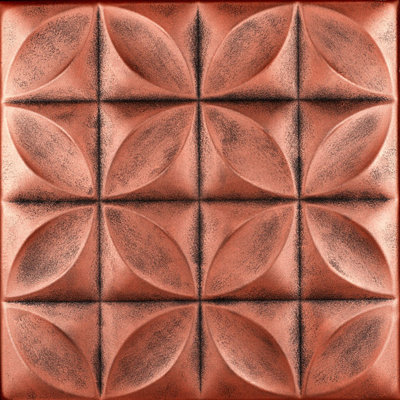 Carreau de plafond en polystyrène collé 1,6 pi x 1,6 pi Perception