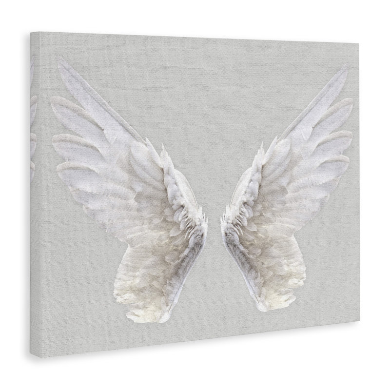'Gray Wings' Graphic Art Print, 24" H x 30" W