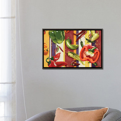 Sarape Peppers II - Wall Art Print - Framed Canvas